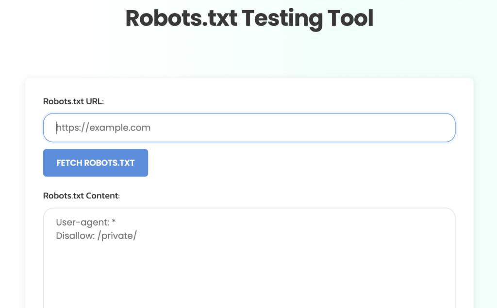 tulidigital robots.txt testing tool